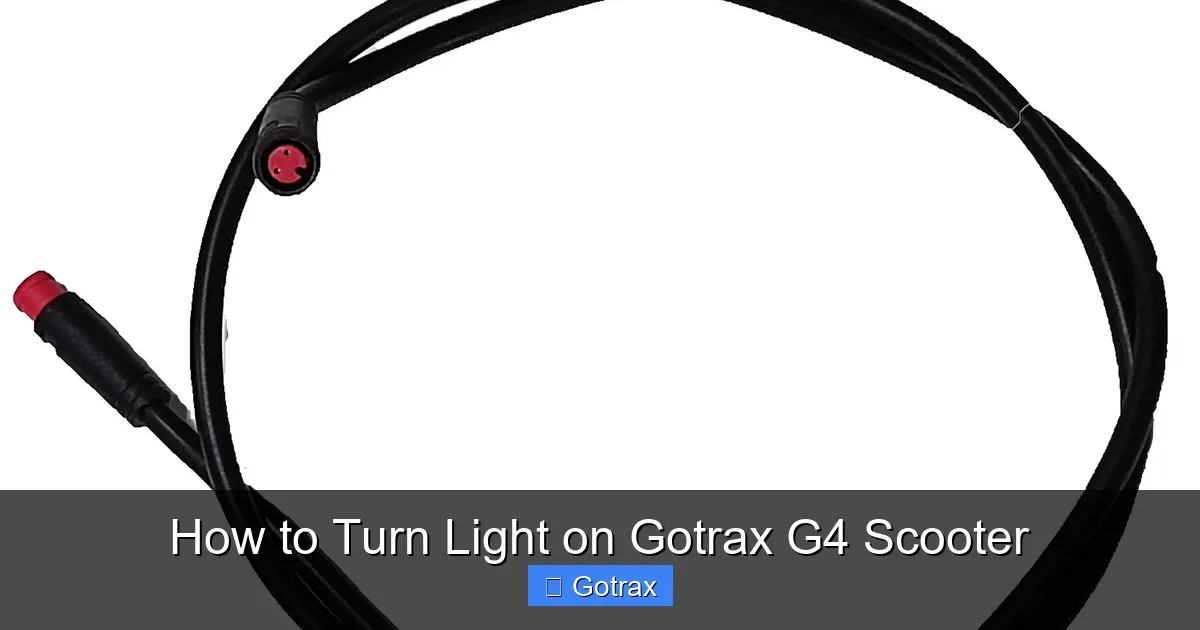 How to Turn Light on Gotrax G4 Scooter