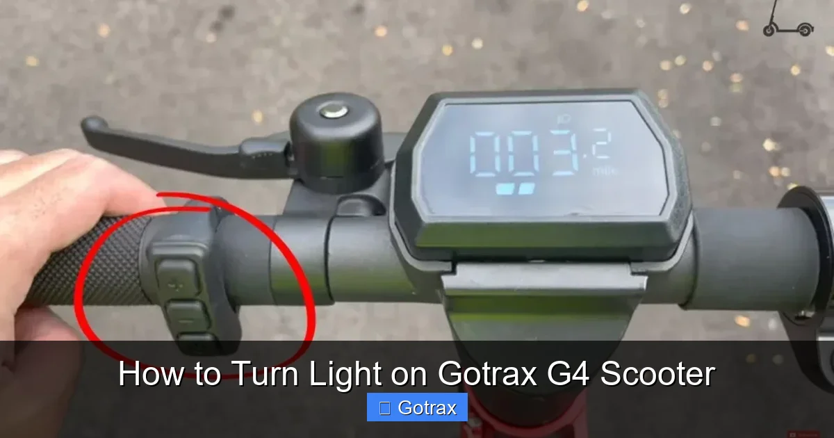How to Turn Light on Gotrax G4 Scooter