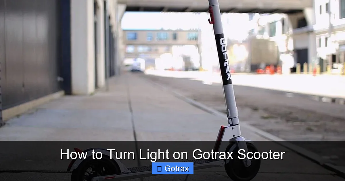 How to Turn Light on Gotrax Scooter