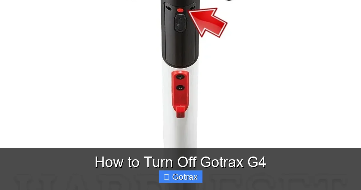 How to Turn Off Gotrax G4