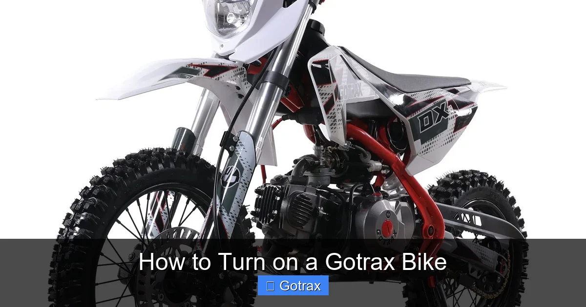 How to Turn on a Gotrax Bike