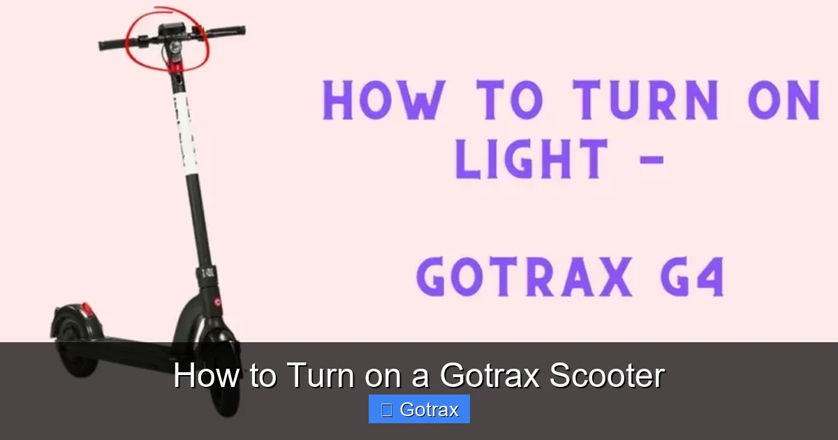 How to Turn on a Gotrax Scooter