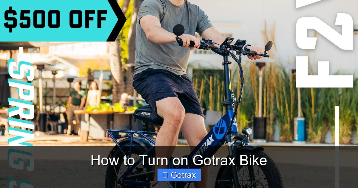 How to Turn on Gotrax Bike