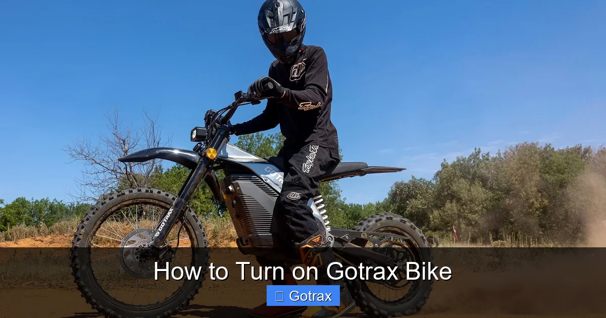 How to Turn on Gotrax Bike