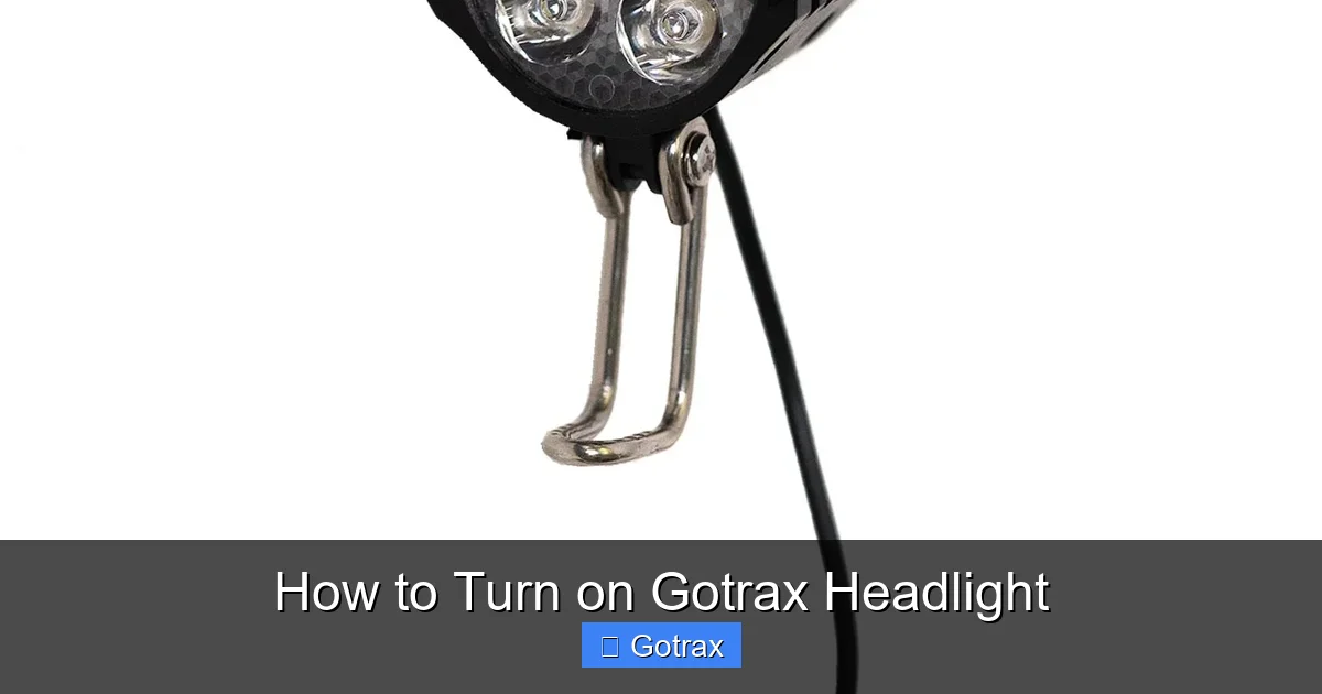 How to Turn on Gotrax Headlight
