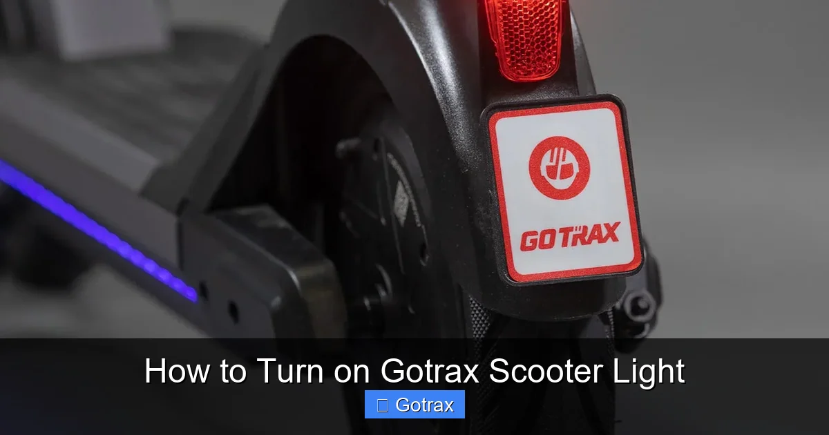 How to Turn on Gotrax Scooter Light