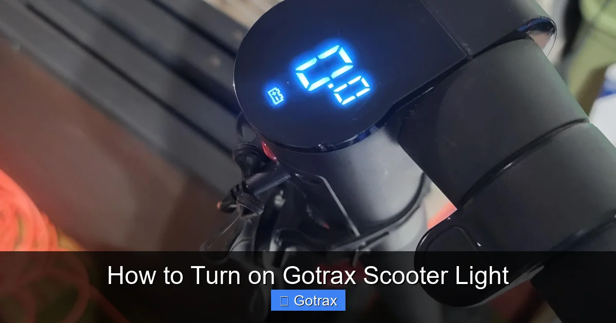 How to Turn on Gotrax Scooter Light