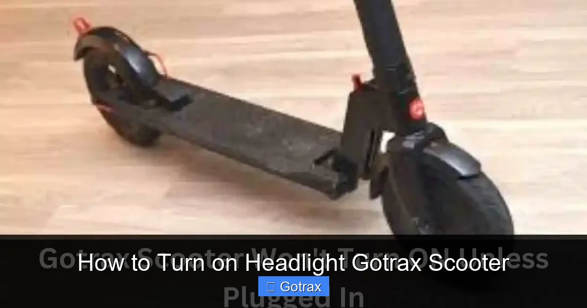 How to Turn on Headlight Gotrax Scooter