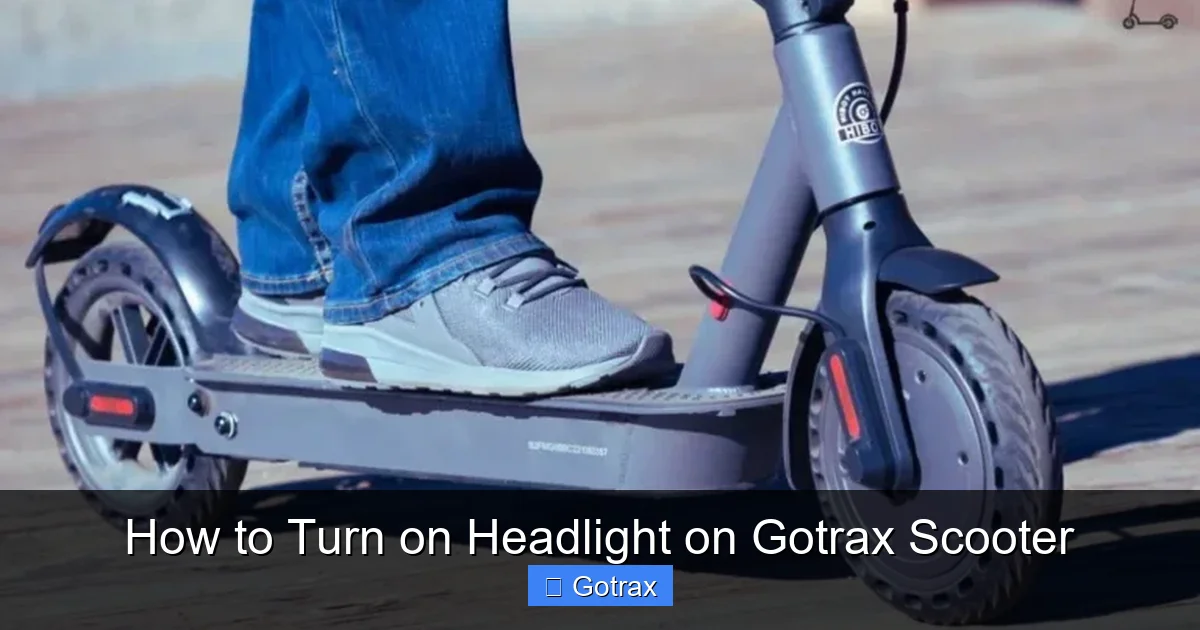 How to Turn on Headlight on Gotrax Scooter