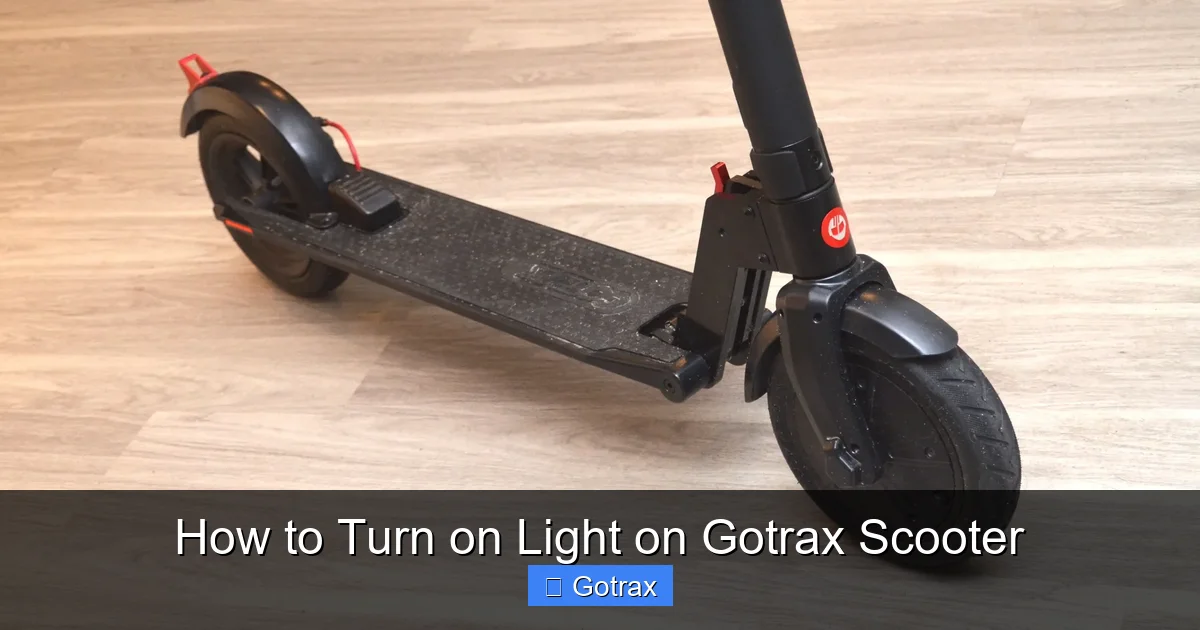 How to Turn on Light on Gotrax Scooter