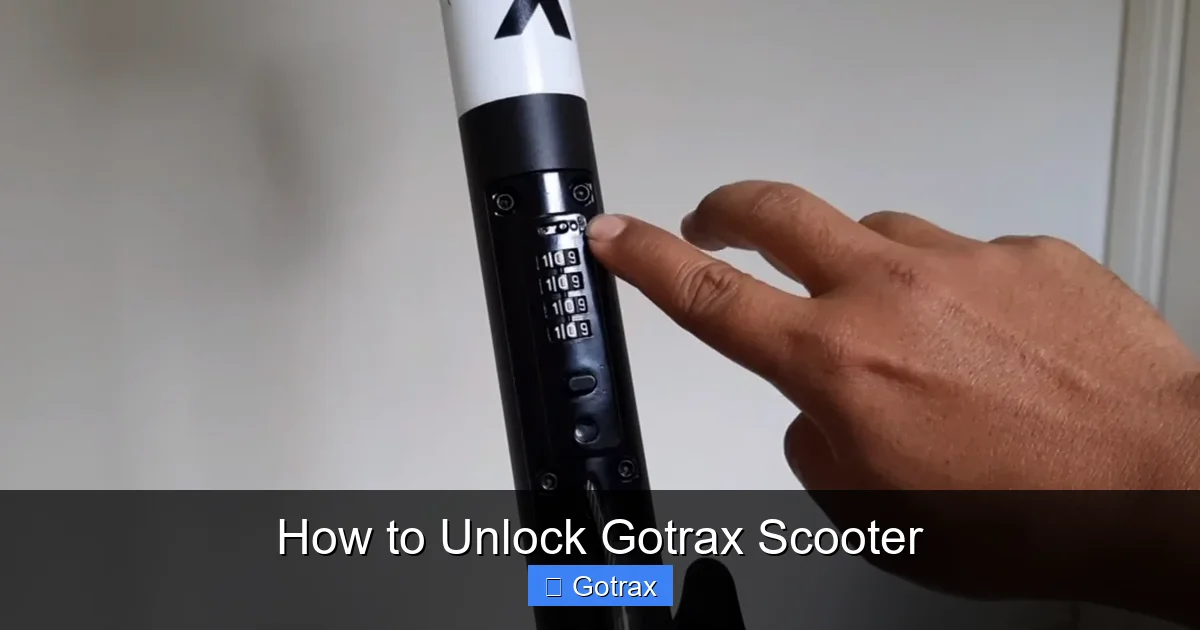 How to Unlock Gotrax Scooter