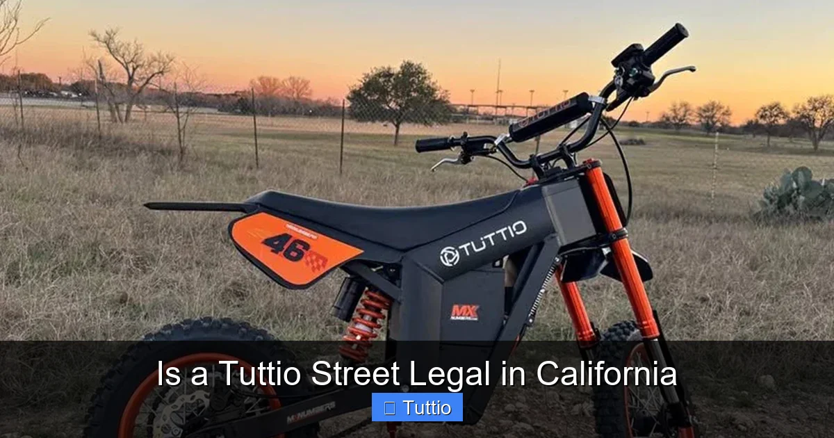 Is a Tuttio Street Legal in California