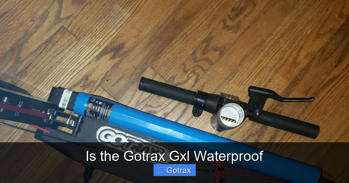 Is the Gotrax Gxl Waterproof