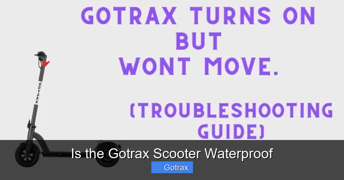 Is the Gotrax Scooter Waterproof