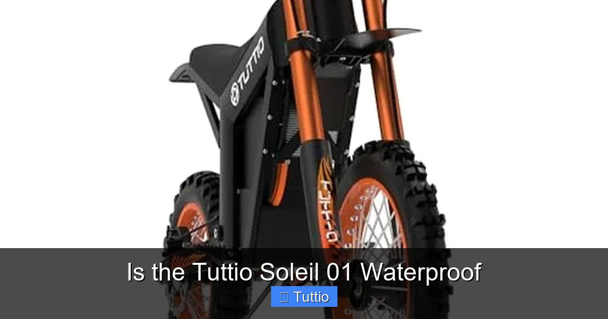 Is the Tuttio Soleil 01 Waterproof