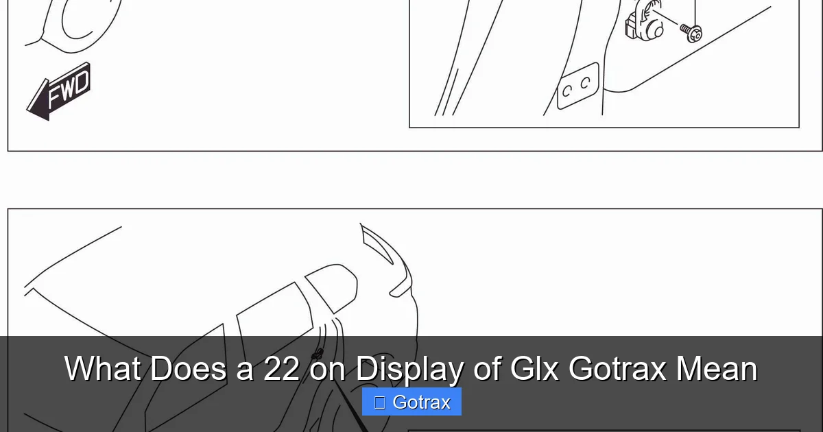 What Does a 22 on Display of Glx Gotrax Mean