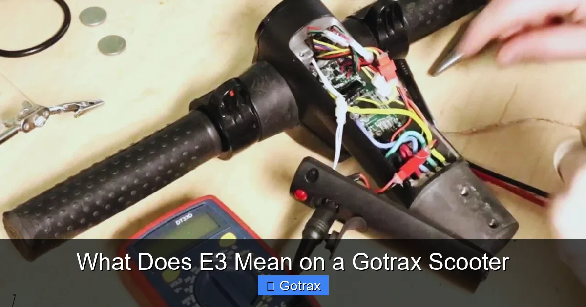 What Does E3 Mean on a Gotrax Scooter