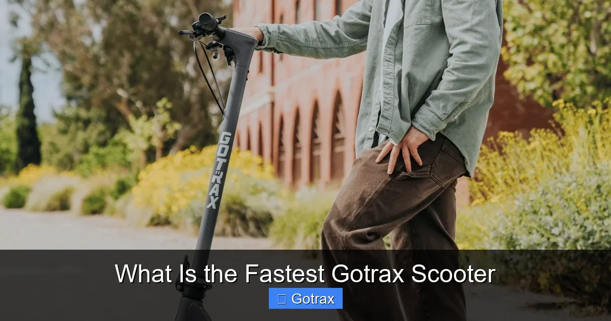 What Is the Fastest Gotrax Scooter