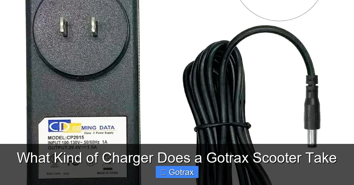 What Kind of Charger Does a Gotrax Scooter Take