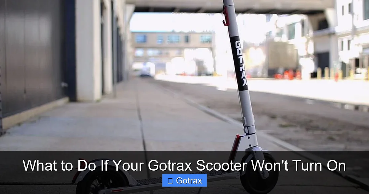 What to Do If Your Gotrax Scooter Won’t Turn On