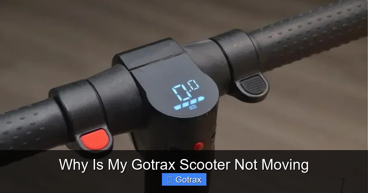 Why Is My Gotrax Scooter Not Moving