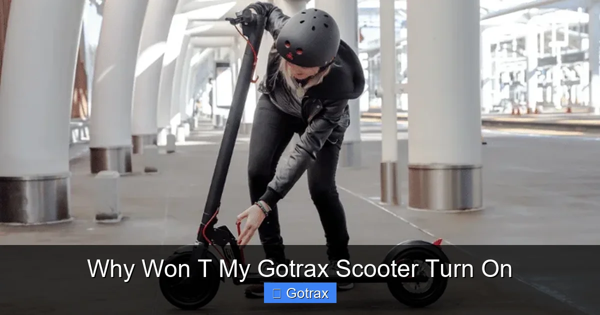 Why Won T My Gotrax Scooter Turn On
