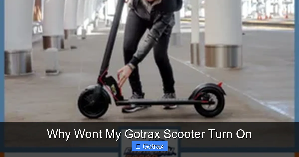 Why Wont My Gotrax Scooter Turn On