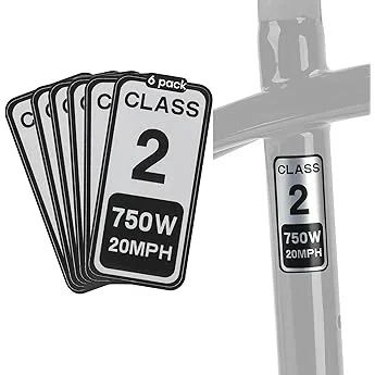 E-Bike Class 1 2 3 Stickers fo