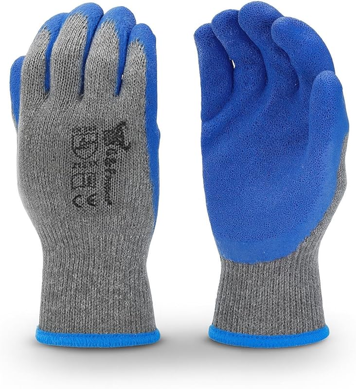 G & F 3100M-10 120 Pairs Heavy Duty Rubber Latex Coated Work Gloves