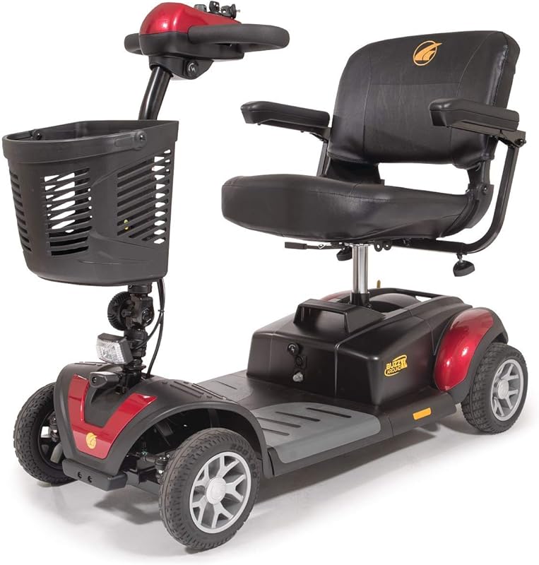 Golden Technologies Buzzaround XL 4-Wheel Power Scooter, Red, GB147 Mo