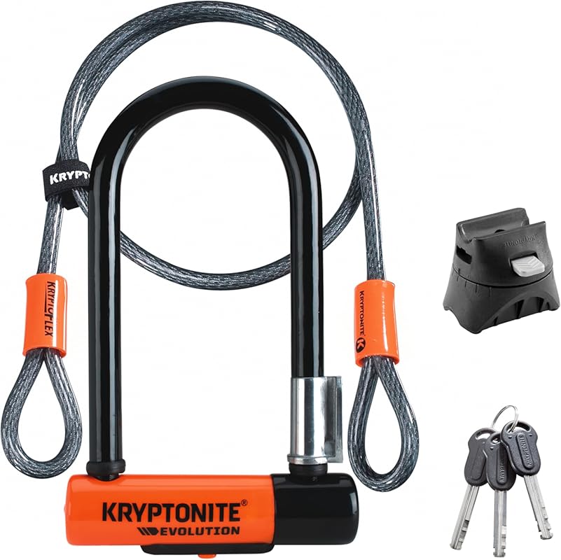 Kryptonite Evolution Mini-7 U-Lock – Compact High-Security with 4 ft C