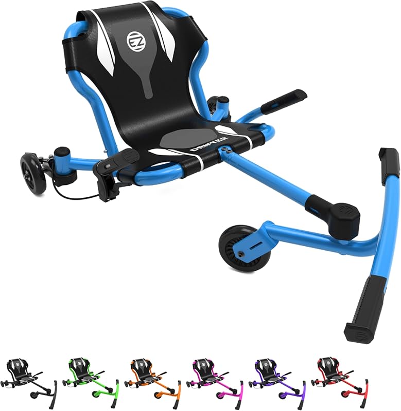 EzyRoller Drifter X Blue Ride-On Toy for Kids Ages 4-12, 154 lbs Max