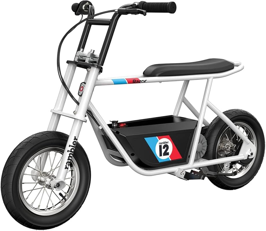Razor Rambler 12 Electric Minibike with Retro Style, 24V, 250W Motor,