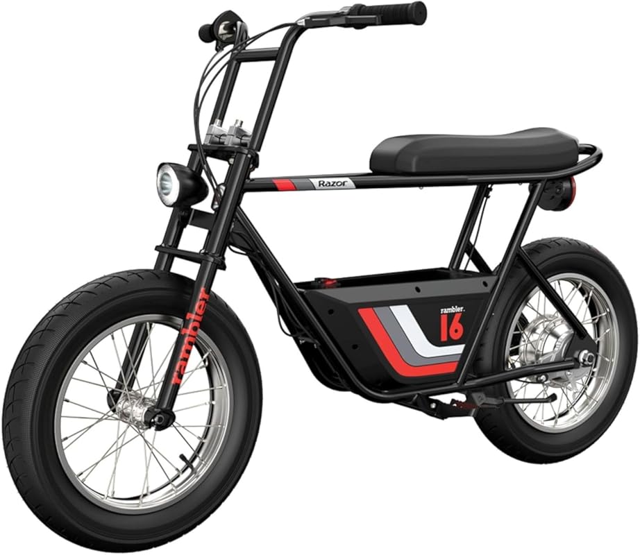 Razor Rambler 16 Electric Minibike, 350W Motor, 36V Battery, 16” Tires