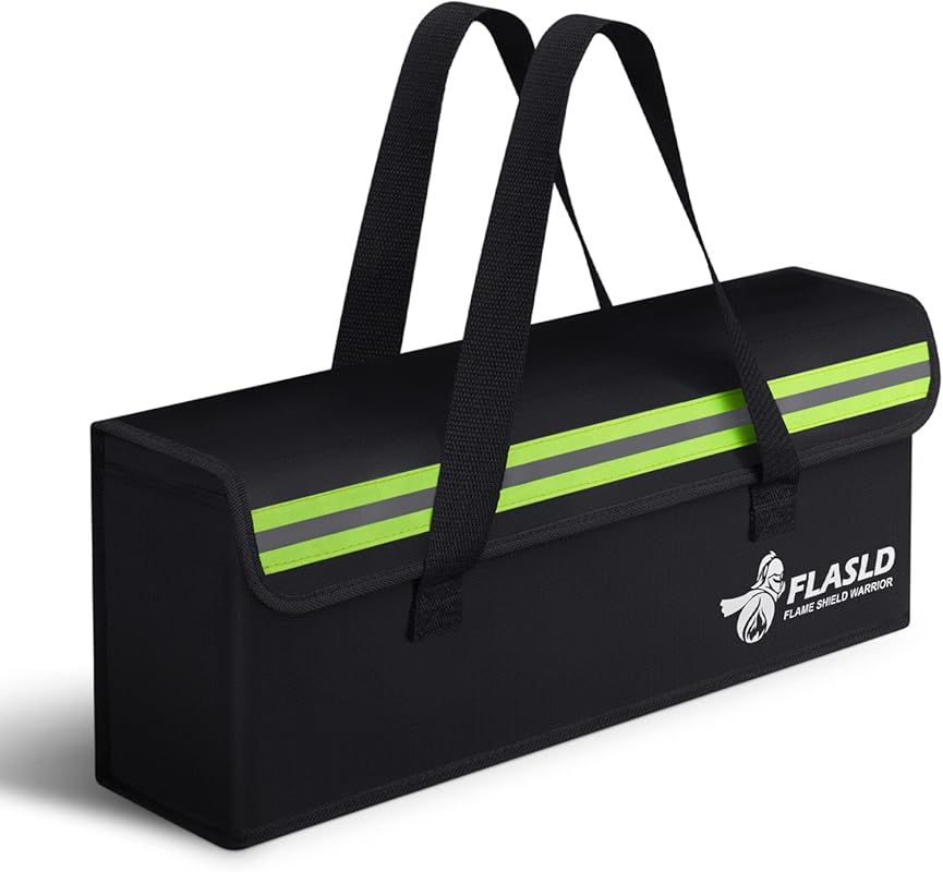 FLASLD Fireproof E-Bike Battery Bag – Explosionproof Lipo Storage for