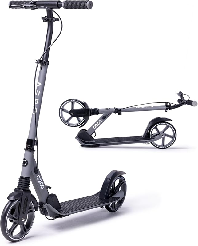 AERO MOBILITY Kids & Adult Scooter – Light-Up Wheels, Hand Brake, Fold