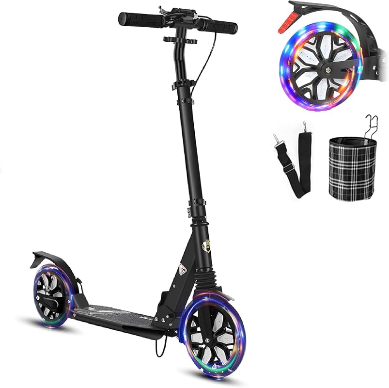 Foldable Commuter Scooter for Adults & Kids 10+, 300 lbs Capacity, 8IN