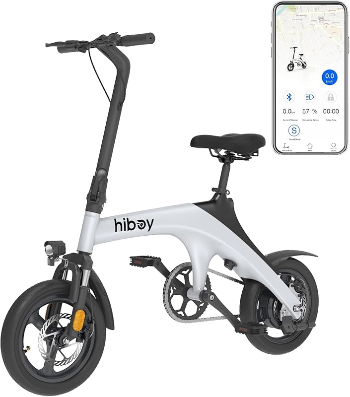 Hiboy 500W Foldable Electric Bike, 20MPH Speed, 43.5-Mile Range, Front