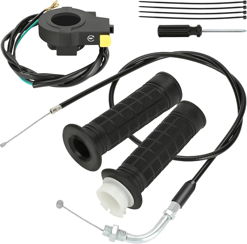 Twist Throttle Handle Grip Assembly for 49cc-100cc 2-Stroke Motorized