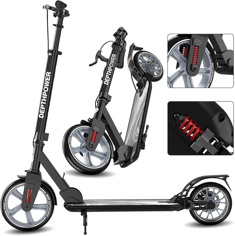 Big Wheel Kick Scooter for Kids, Teens & Adults, 300 lbs Load, Foldabl