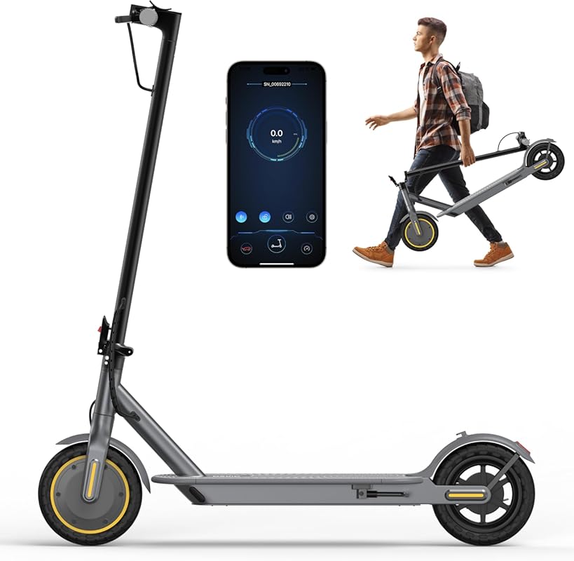 NAVIC Electric Scooter with Dual Suspension, 350W Motor, 19-49 Mile Ra