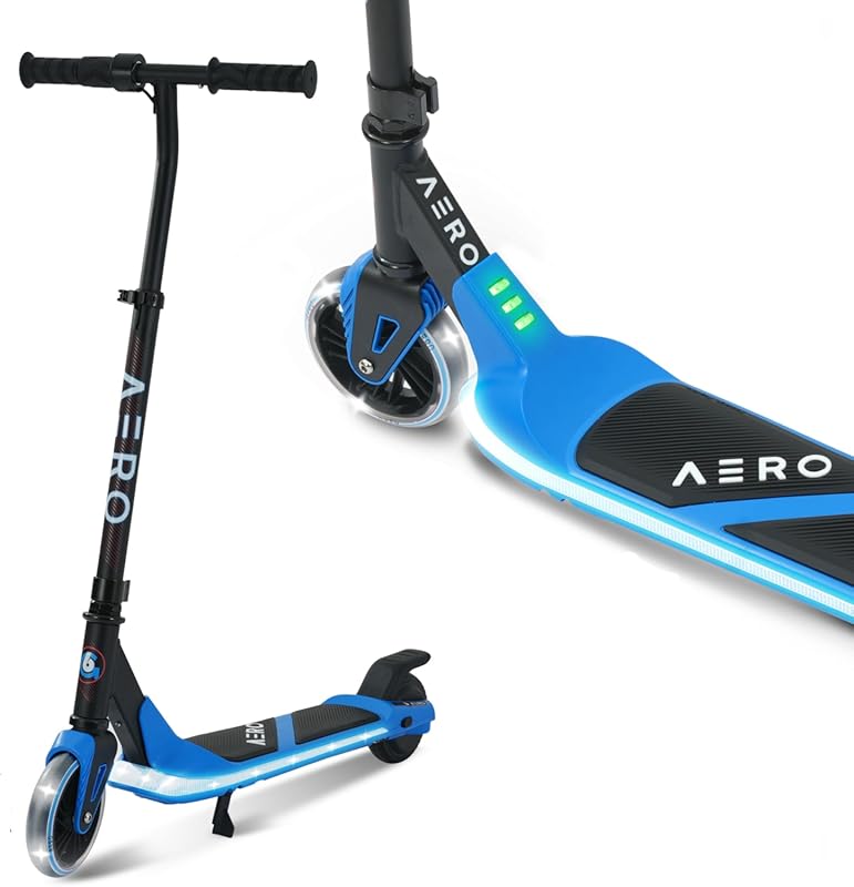 Aero iSporter Kids Electric Scooter with Hand Accelerator, LED Lights