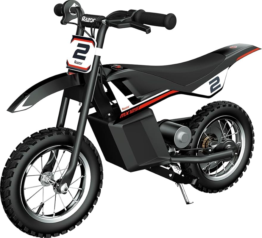 Razor MX125 Kids Electric Dirt Bike with 100W Hub Motor, Up to 8 mph,