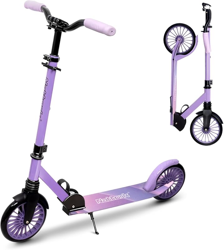 Nattork Kick Scooter for Kids, Teens & Adults with 8