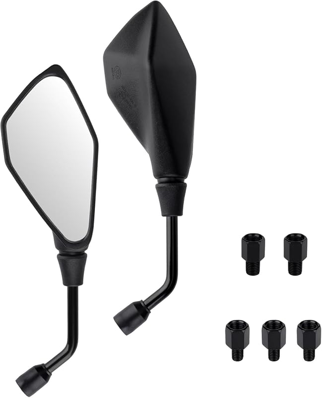 Universal Motorcycle Rearview Mirrors M8 M10 Set, Fits ATV, Scooter, D