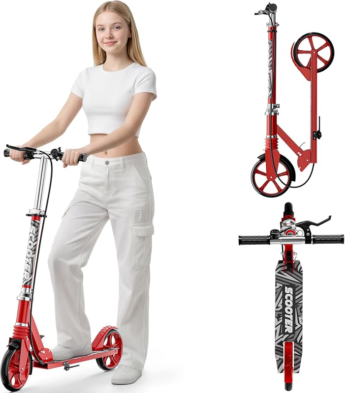 Kick Scooter for Kids 8-12, Teens & Adults with 8