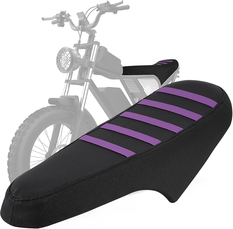 PVC Waterproof E-Bike Seat Cover for Ridstar Q20 in Purple